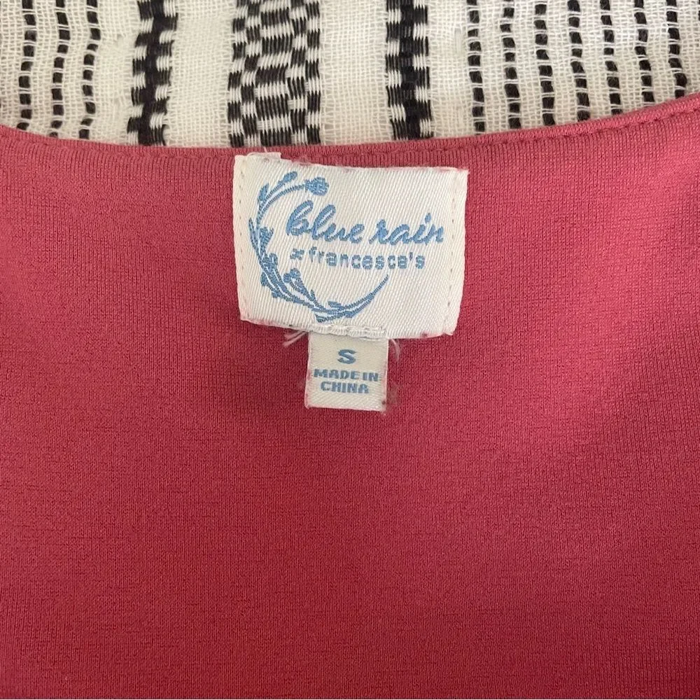 Francesca's Collections Corset Bodysuit size Small Pink Fitted Ribbed Tucked In - Picture 3 of 8